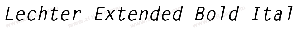 Lechter Extended Bold Italic字体转换